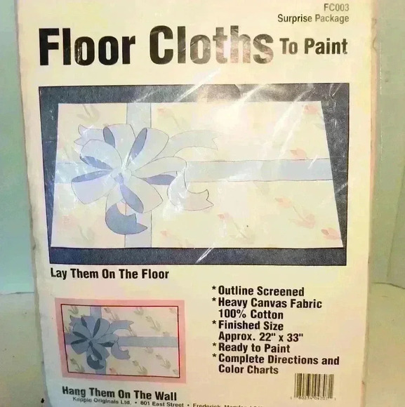 New  Old Stock 1991 Floor Cloths to Paint. - Picture 1 of 7